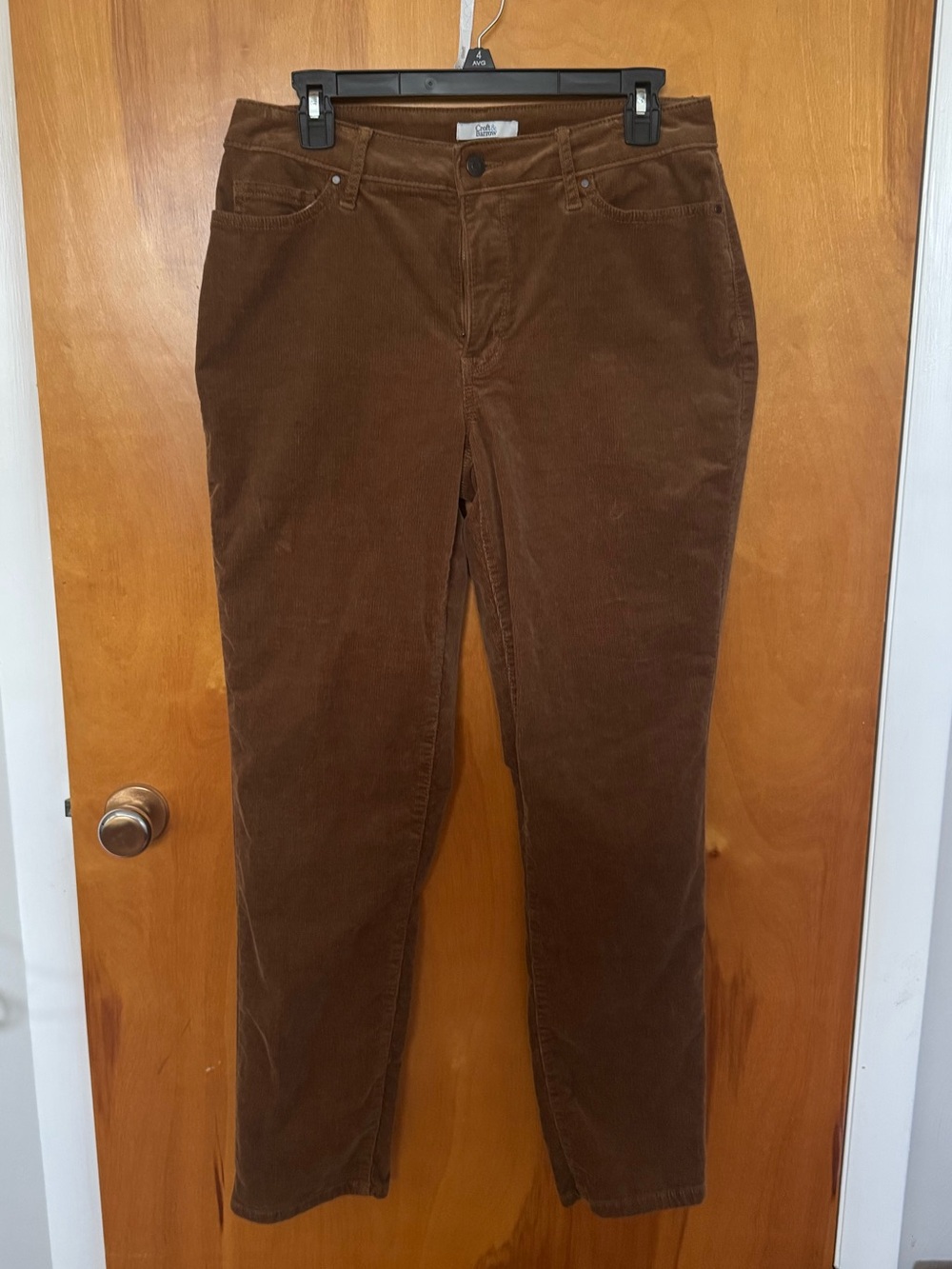 Croft & Barrow Women's High-Rise Brown Corduroy Jeans